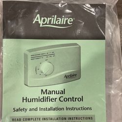 Aprilaire Manual Humidifier Control