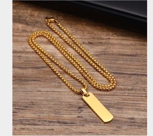 304 Stainless Steel Punk Minimalist Polishing Square  Gold Black Coffee And Silver 