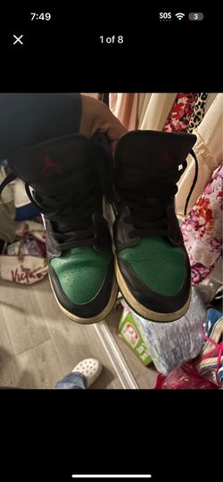 Air Jordan 1 Mid GS 'Black Pine Green'