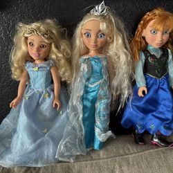 PRINCESS AND ME DOLLS PRINCESS FROZEN CINDERELLA DOLL ELSA DOLL ANNA DOLL