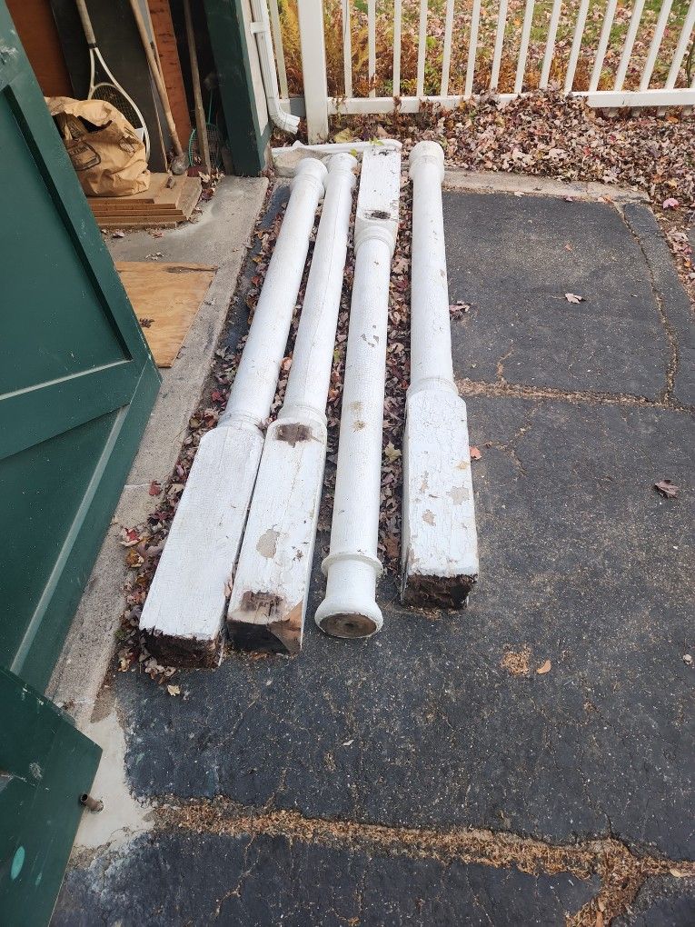 Turn Of The Century Wooden Porch Colums