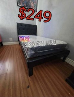 NEW TWIN BED FRAME AND MATTRESS