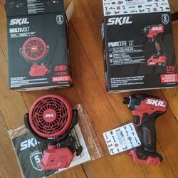 Skil 12v Impact Driver (1/4") AND 12v Fan
