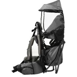 ClevrPlus Cross Country Baby Backpack Carrier, Grey, Toddler Hiking Backpack with Comfortable Seat, Adjustable Straps & Belt, Foldable Frame Lightweig