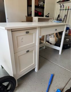 White desk