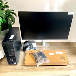 Dell Opliplex 5090 with Monitor, Mouse/Keyboard, and Box.