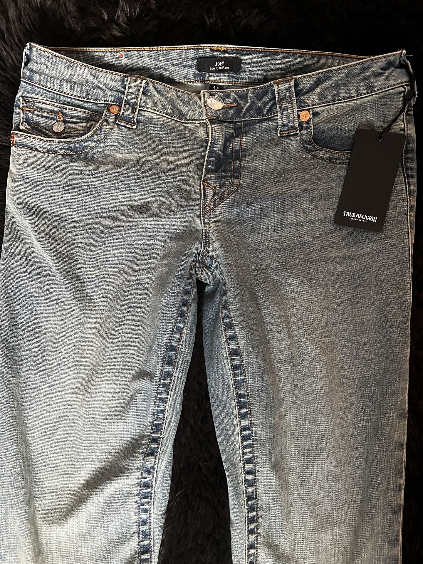 Flap Flare Jeans, Medium Vintage, Size 29