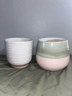 🪴 Modern Ceramic Planters – $10 for Set of 2
