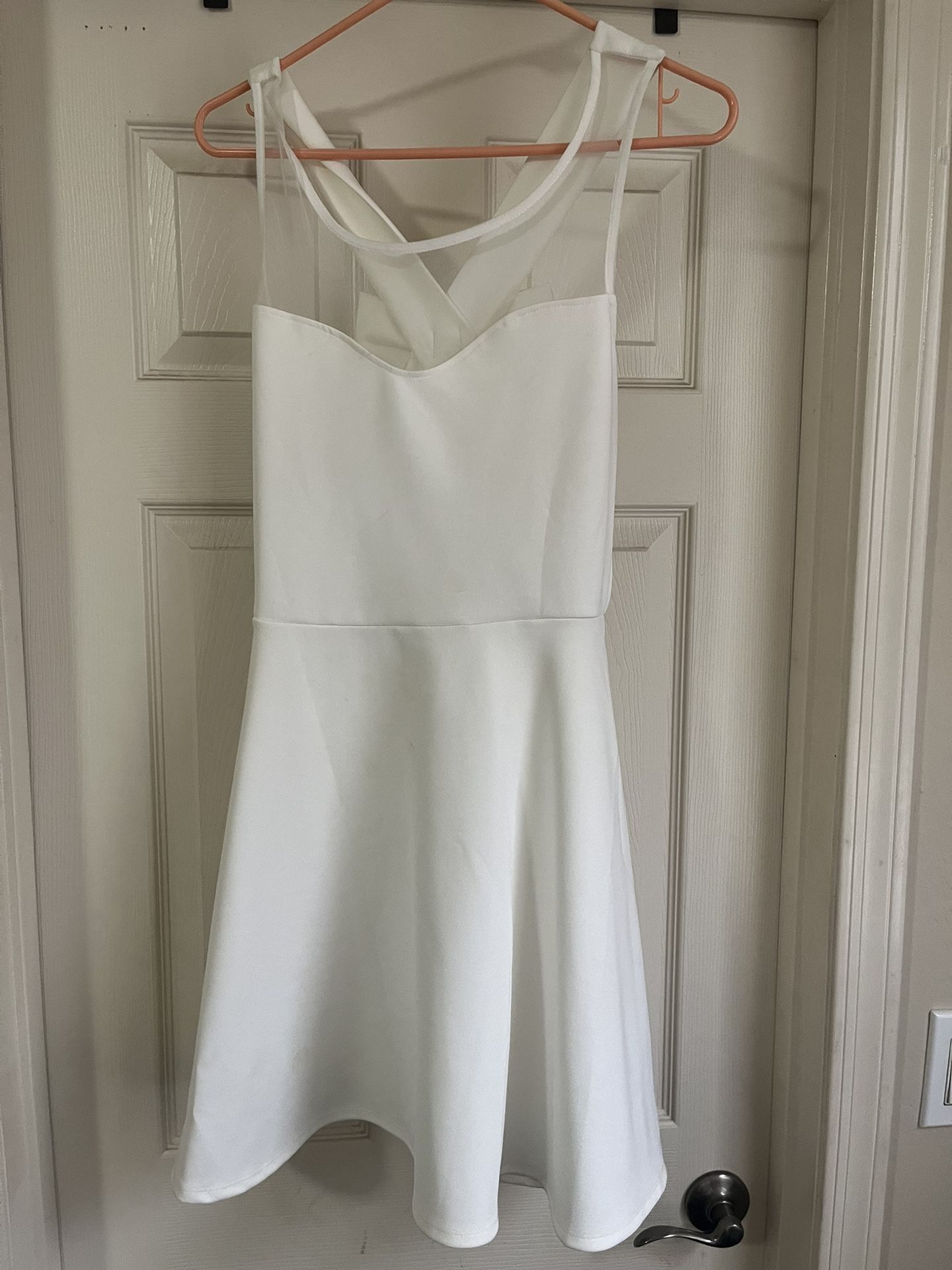 White A-line Dress