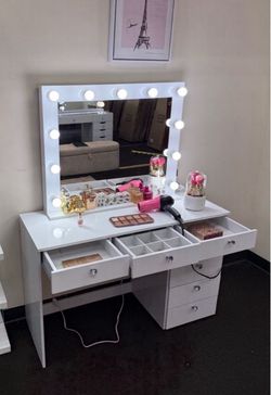 White make up vanity
