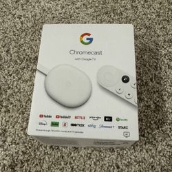 Google Chromecast with Google TV 4K UHD Media Streamer (Snow) Model GA01919-US
