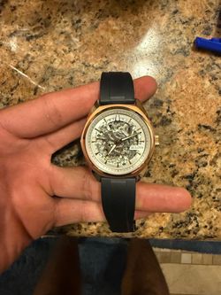 Bulova Men's Classic Automatic Full Skeleton Brown Leather Watch