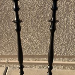 Pair Of Threshold Candleholders Black Heavy Metal