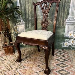 Wood Carved Chair 