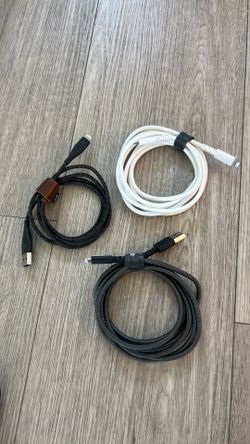 🔌 3-Piece Charging Cable Set – Mixed Colors & Lengths