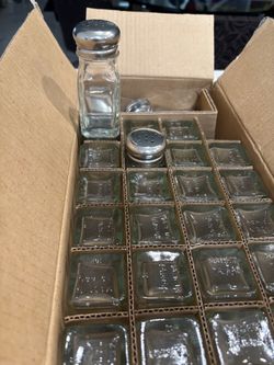 Salt shakers 2-doz glass