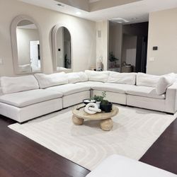 7 Piece “Cloud Style” Cream Sectional 