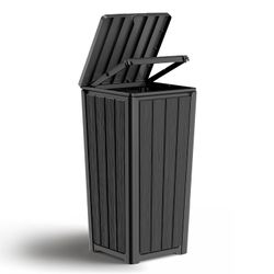 NEW!! Outdoor Trash Can with Lid, Waterproof Resin Outdoor & Indoor