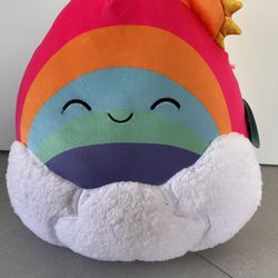 Squishmallows 14-Inch Sunshine Rainbow with Clouds - Large