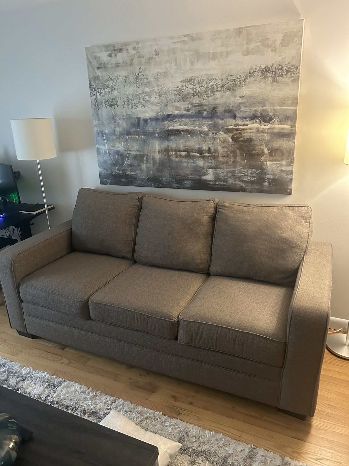 Gray Sofa and Loveseat