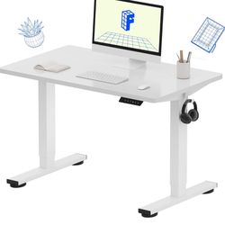Complete Office Set Up With Flexispot Office Desk Sit/Stand with dual monitors 24” and Mount