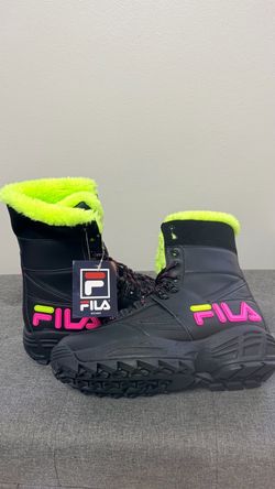 Fila Winter Boots Black Neon Fur-Lined