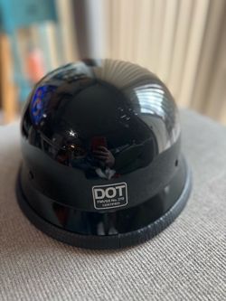 Glossy Black DOT Motorcycle Helmet – XXL