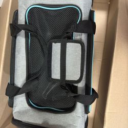 Airline Approved Pet Carrier, Large Soft Sided Pet Travel TSA Carrier 4 Sides Expandable Cat Collapsible Carrier