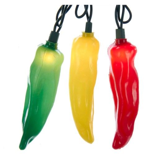 10 Count 4" Multi Chili Pepper Light Set