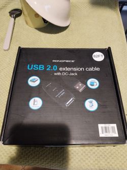 USB 2.0 Extension Cable with DC jack