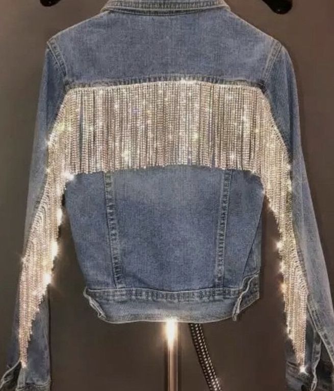 Super Cute And Flirty Fringe Denim Jacket