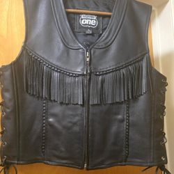 Highway One Leather Riding Vest