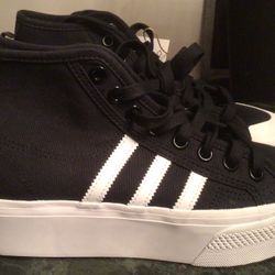 Adidas Originals Men Nizza Platform Sneaker Black/white Size 7.5