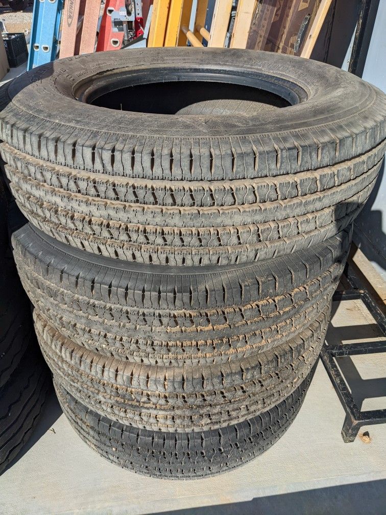 4 BF Goodrich 225 75 R16 Tires E Load Range