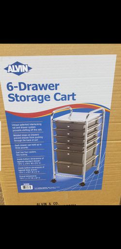 Six drawer storage unit