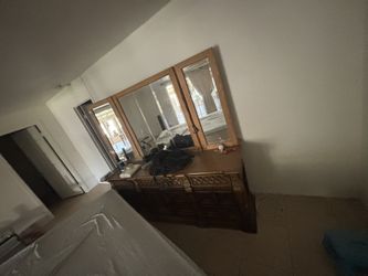 Solid Wood Dresser With Mirror