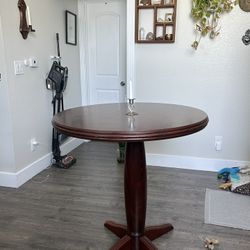 Brown Wooden Dining Table 