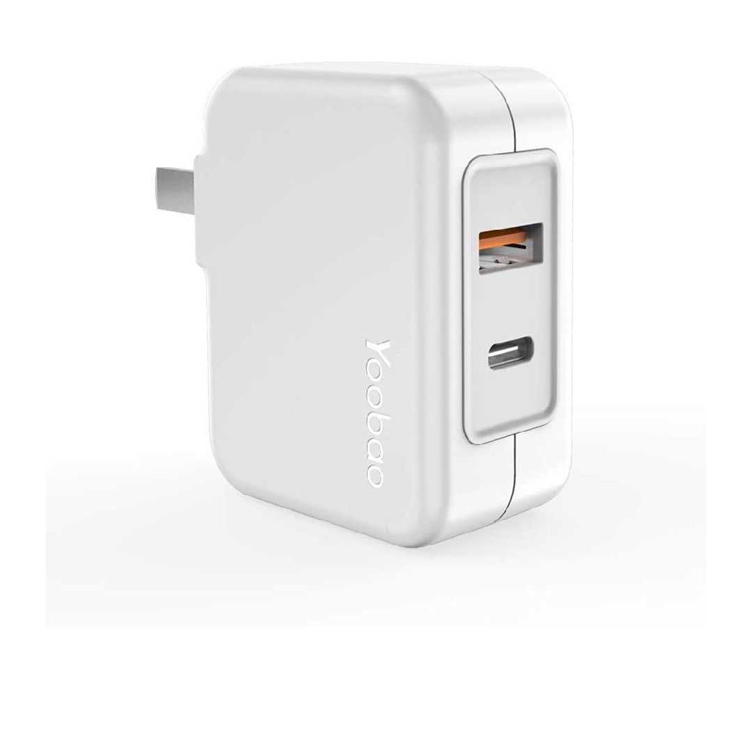 USB C Wall Charger 22.5W PD USB Plug Phone Charging Cube with Foldable Plug UL Certified White