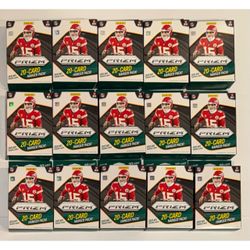 (15) 2025 Panini Prizm Football Hanger Boxes - 15 Box Lot - NFL Cards NEW