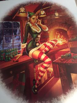 J Scott Campbell Santa’s elf print