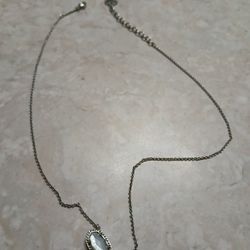 Kendra Scott Silver Eliza Pendant Necklace in Mother of Pearl