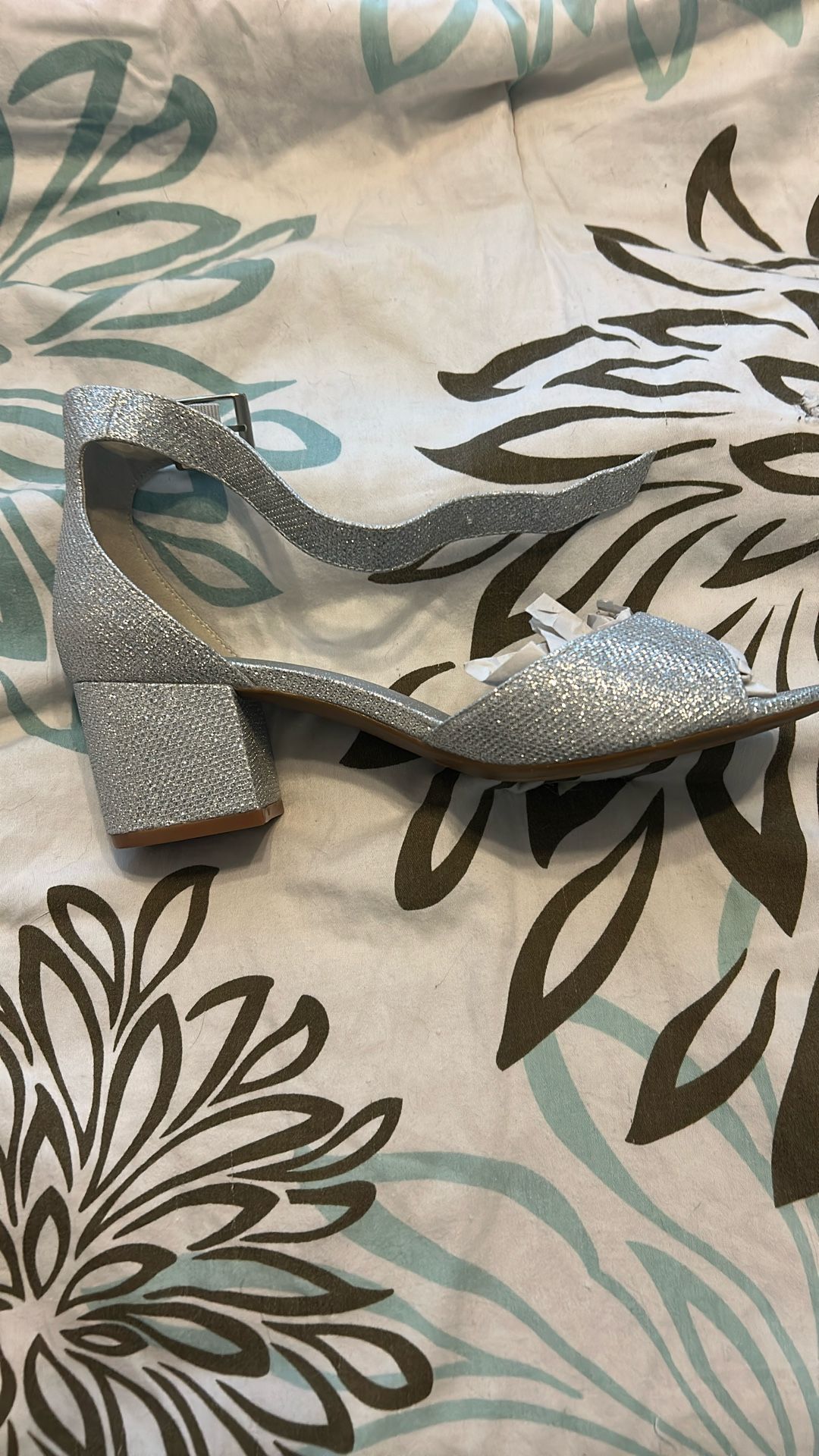 Glittery Silver 2 Inch Heel BRAND NEW HERLS