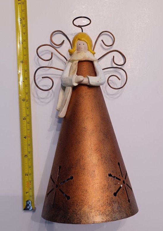 Vintage Metal Angel Decorative Tree Topper