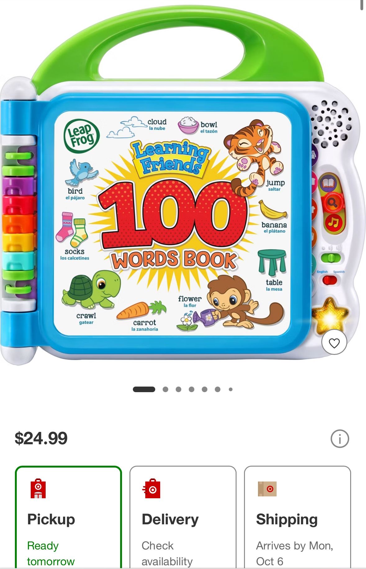Leap Frog Learning Friends 100 Words Book