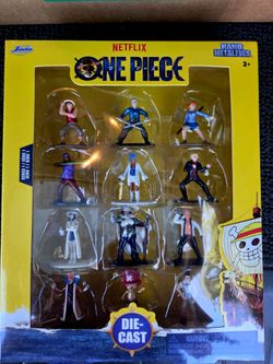 2026 Netflix One Piece Die-Cast Nano Metalfigs Jada 12 Pack Figures