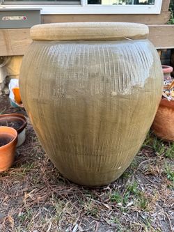 Large Ceramic Garden Urn with Lid