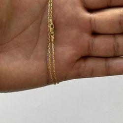 10k Solid Yellow Gold Cable Chain