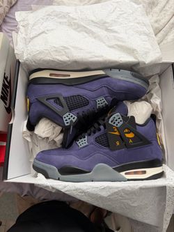Air Jordan 4 Purple Suede Sneakers