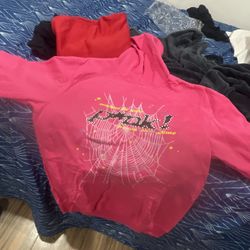 pink Sp5der hoodie 