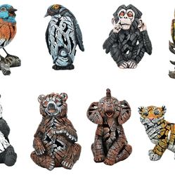 BRAND NEW Home Decor Stone Resin Wilderness Statue Collection Sculptures 8 piece